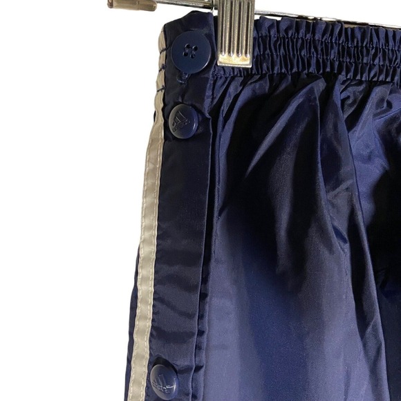 Adidas Vintage Windbreaker Track Pants Men M Jogger Blue Snap Button Legs Y2K - Picture 5 of 13